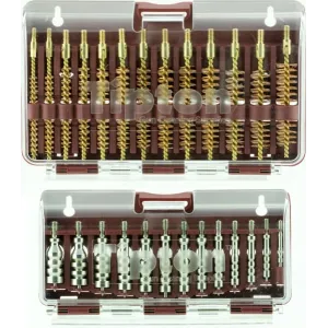 Tipton 444777 Ultra Jag Best Bore Brush Set with Hinged Box .17 - .45 Cal 26 Pieces 1 Set