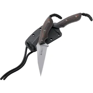 CRKT 2388 S.P.E.W. 3\" Fixed Wharncliffe Plain Bead Blasted Black/Brown Blade/G10 Black/Brown G10 Handle Includes Sheath