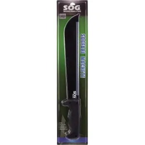 S.O.G SOG-MC01-N SOGfari 13\" Black Powder Coated 3Cr13MoV SS Blade Black Kraton Handle 19\" Long Includes Sheath