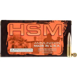HSM Match 300 AAC Blackout 220gr Sierra MatchKing BTHP Brass Case 20 Rounds Subsonic