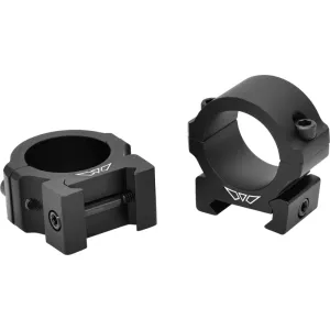Warne Vapor Horizontal 1\" Low Scope Rings, Matte Black, Fits Picatinny/Weaver, Aluminum.