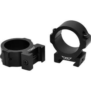 Warne Vapor Horizontal 30mm Medium Scope Rings, Matte Black, Aluminum, Fits Picatinny/Weaver Rails.