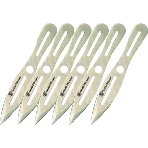 Smith & Wesson Knives SWTK8CP Throwing Knives 8\" 2Cr13 SS Spear Point Dual Edge 6 Pack