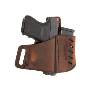 Versacarry 62103 Commander Distressed Brown Buffalo Leather OWB Sig P290 Right Hand Size 3