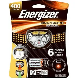 Energizer HDE32E Vision Ultra 20/400 Lumens Red/Green/White IPX4 LED Bulb Black 80 Meters Distance