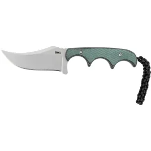 CRKT 2379 Minimalist Persian 2.76\" Fixed Recurve Plain Bead Blasted 8Cr13MoV SS Blade Polished Resin Infused Fiber Handle