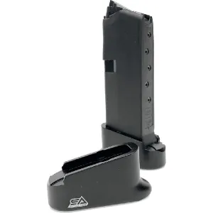 Sylvan Arms 9mm Glock 43 +2 Magazine Extension, Black Anodized Aluminum - GLP432 - Fits Glock 43