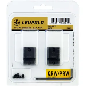 Leupold 170029 QRW 2-Piece Base For Tikka T3/T3x Weaver Style Black Matte Finish