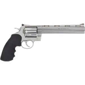 Colt - Anaconda .44 Magnum Revolver - 8\" Barrel, Polished Stainless, Adjustable Sight, Hogue Grip - SP8RTS