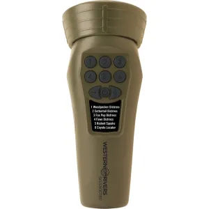 Western Rivers WRC-GC6S Mantis Six Shooter Electronic Call Multiple Sounds Attracts Predators Brown Plastic