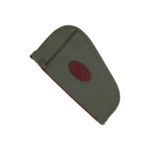 Boyt Harness PP41OD Heart-Shaped Pistol Case OD Green, Waxed Canvas, Quilted Flannel Lining.