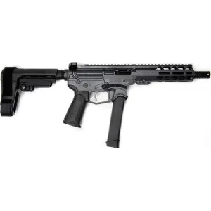 Battle Arms Xiphos 9P Semi-Automatic AR-15 Pistol W/ SB Tactical SBA3 Adjustable Brace 8\" Barrel 9mm 33rd - Combat Grey Cerakote Finish - XIPHOS-004