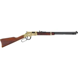 Henry H004MD3 Golden Boy Deluxe Engraved 3rd Edition 22 Magnum Lever 22 WMR 20\" 12+1 American Walnut Stock Blued Barrel/Brass Receiver