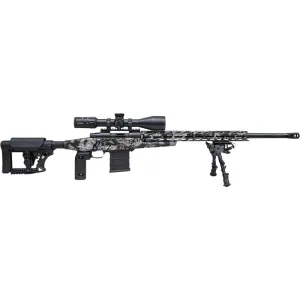Howa HCRA65CSKY M1500 APC Chassis 24\" Heavy Barrel 10+1 (3), Kryptek Skyfall Camo, Luth-AR MBA-4 Stock with Aluminum Chassis, 4-16x50 Scope, Bipod & 2 Grips