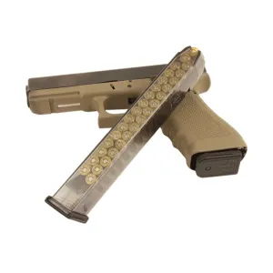 ETS Group GLK-18 Pistol Mags Clear Extended 31rd 9mm Luger for Glock 26,19,17,34,45,19x Gen1-5 & 18