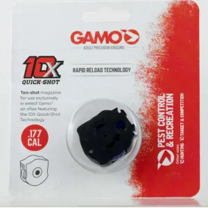 Gamo 621258754 10X Quick-Shot 177 Pellet Polymer Black 10rd for Gamo Swarm Magnum, Swarm Whisper & Swarm Bone Collector