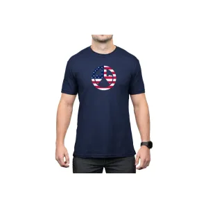 Magpul MAG1281410S Independence Icon Navy Cotton/Polyester Short Sleeve Small