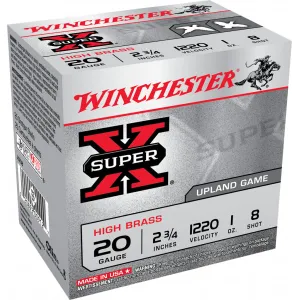 Winchester Ammo X208 Super-X High Brass 20GA 2.75\" 1oz #8 Shot - 25sh Box