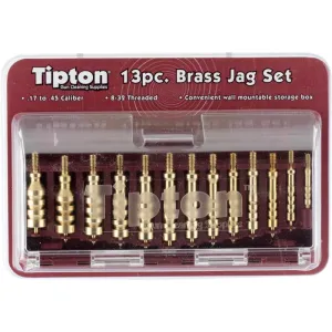 Past 749245 12 Piece Brass Cleaning Jag Set Brass Jag Set/Brass 17-45 Cal