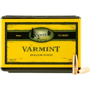 Speer 1205 Rifle 6mm .243 75 GR Varmint Hollow Point 100 Box