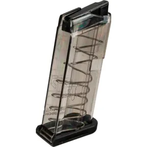 ETS Group GLK-43 Pistol Mags Clear Detachable 7rd 9mm Luger for Glock 43
