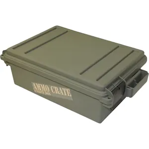 MTM Case-Gard AC45 Ammo Crate Utility Box 12GA Army Green Polypropylene