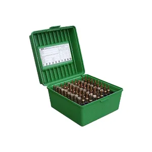 MTM R10010 Rifle Ammo Deluxe R-100 2.65\" Max OAL 100rd Polypropylene Green