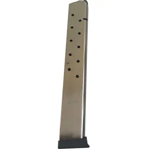 1911 .45 ACP 15 Round Magazine - Stainless - Fits Virtually All 1911 Model, .45 Caliber, Single Stack Mag Handguns