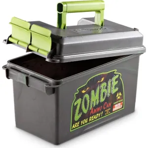 MTM Case-Gard AC50Z Ammo Can 50 Cal Rifle Black w/Zombie Green Accents Polypropylene