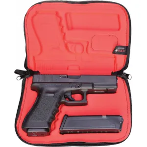 GPS Bags GPS907PC Custom Molded with Lockable Zippers, Internal Mag Holder & Black Finish for Glock 17,19,22,23,26,27
