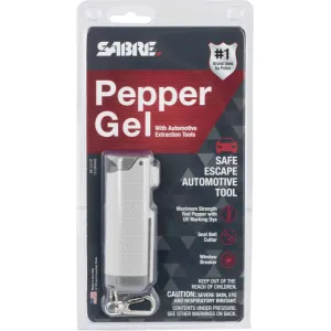 Sabre SELG01 Safe Escape 3-in-1 Automotive Tool Gray Polymer Distance 10 ft Features Glass Breaker/Pepper Gel/Seat Belt Cutter