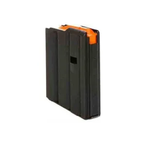 DuraMag 5X23041188CPD SS Replacement Magazine Black with Orange Follower Detachable 5rd 223 Rem, 300 Blackout, 5.56x45mm NATO for AR-15