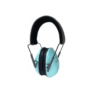 Radians LS0820CS Lowset Passive Muff 21 dB Over the Head Aqua Blue Ear Cups with Black Headband for Women 1 Pair