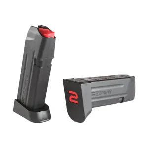 Amend2 A2GLOCK19BLK Glock 19 Compatible 9mm Luger 15rd Magazine Polymer Black Finish