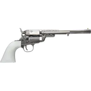 Cimarron CA925N00G13WBH 1851RM WB Hickok .38 SPL 7.5\" FS Nickel Engraved Revolver