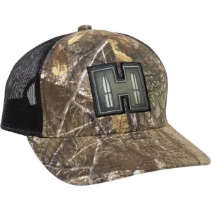 Outdoor Cap Hornady HRN03A Cap Apparel Canvas Realtree Edge/Black, Low Crown, Qtech Cooling Sweatband.