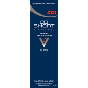 CCI 0026 Low Noise/Training/Specialty CB 22 Short LRN 29 GR - 100rd Box