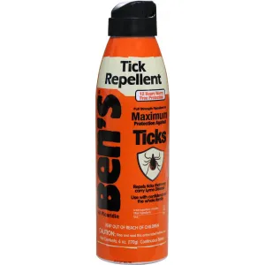 Ben\'s 00067300 Tick Repellent Eco-Spray Odorless Scent 6 oz Aerosol Repels Ticks Effective Up to 12 hrs