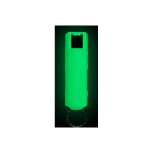 Sabre HC14GL02 Pepper Spray Red USA Formula Spray With Glow in the Dark Case, Quick Release Key Ring 25 Bursts Range 10 ft White