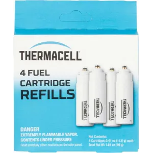 Thermacell C4 Repellent Refill White Effective 15 ft Odorless Scent Fuel Cartridge Repels Mosquito Effective Up to 48 hrs 4 Per Pkg