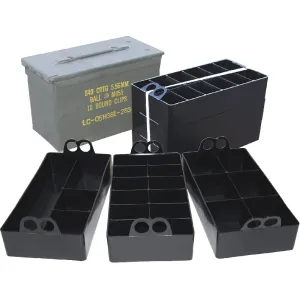 MTM ACO Ammo Can Organizer 3 Plastic Trays Black