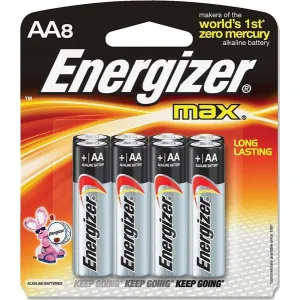 Energizer E91MP8 AA Max 1.5 volts Alkaline