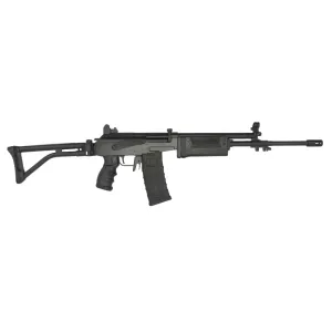 JRA Gallant Rifle, Gen II, 5.56 NATO, S/A, 18\" Bbl W/ Comp & Bayonet Lug, Side Fold Stock, Black Polymer Handguard, 30 Rd Mag, Case - Grade A Model