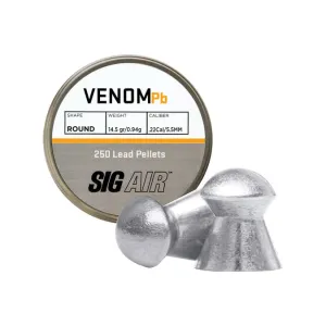 Sig Sauer Airguns AIRAMMOVPB22 Venom 22 Pellet Lead 250 Per Tin