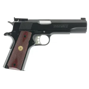 Colt O5870A1 1911 Gold Cup National Match Series 70 SAO 45 ACP 5\" 8+1 Rosewood Grip Blued