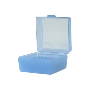 MTM RM10024 R-100 Rifle Ammo Box Med Cal 243/308 100rd Poly Clear Blue