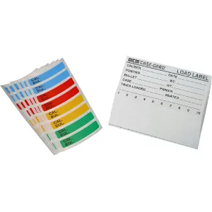 MTM Case-Gard LL1 Universal Reloading Labels Multi-Caliber Adhesive Paper 50 Load Labels & 48 Small Color Coded Labels