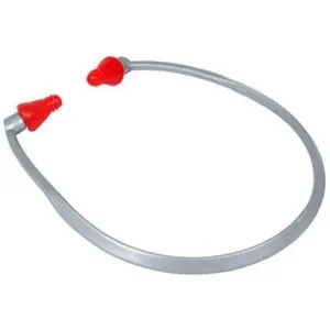 Radians RB1150 Rad-Band 23 dB Behind The Neck Gray Band with Red Jelli Tips for Adults 1 Pair