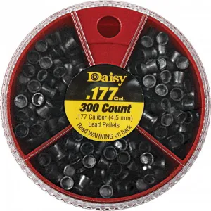 Daisy 987781406 Dial-A-Pellet .177 Pellet Lead Flat Nose/Pointed/Hollow Point 300 Per Tin