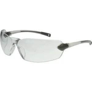 Radians OV6-10CS Overlook Glasses 99.9% UV Rated Clear Lens with Silver Frame & Rubber Temple Sleeves & Nose Piece for Adults